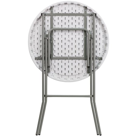 Atlas Commercial Products TitanPRO 32 Blow Molded Plastic Folding Cocktail Table PFT2-WHT-32RBAR